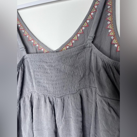 Torrid Charcoal Tank Top with Vibrant Embroidery - Picture 5 of 7